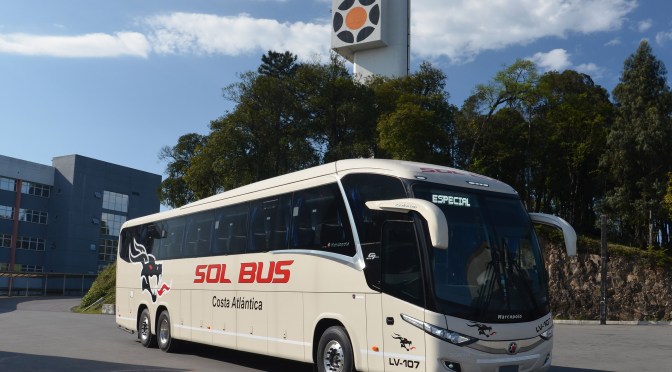MARCOPOLO ENTREGA BUS CON SISTEMA BIOSAFE Y PAQUETE ANTICOLISIÓN