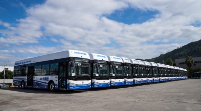 GOLDEN DRAGON VENDIÓ 288 BUSES CON CELDA DE COMBUSTIBLE EN 2020