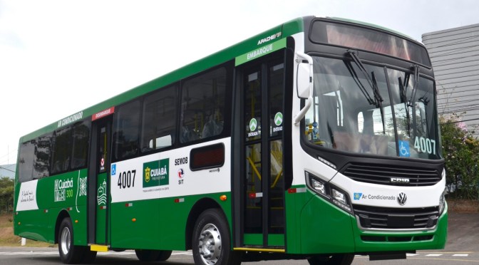 CAIO ENTREGA 63 BUSES URBANOS APACHE PARA CUIABÁ (Brasil)