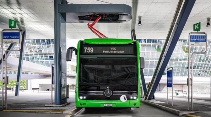 BUS MERCEDES-BENZ eCITARO LOGRA OPERAR 22 HORAS Y RODAR 370KM EN SUIZA