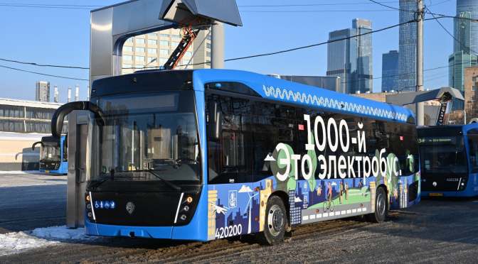 MOSCÚ MUESTRA SU LIDERAZGO EN ELECTROMOVILIDAD Y COMPLETA 1.000 BUSES ELÉCTRICOS EN LA CIUDAD