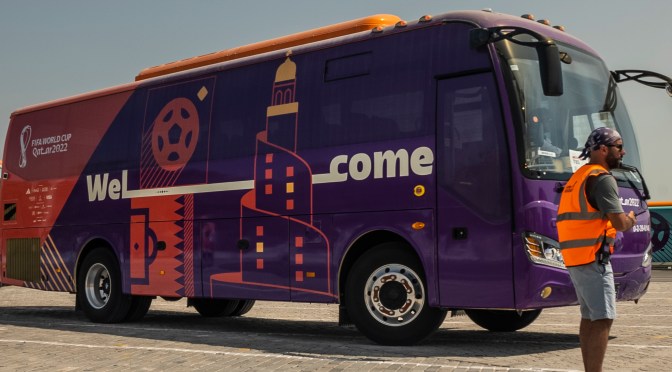 CATAR PONE A PRUEBA ENORME FLOTA DE BUSES PARA EL MUNDIAL