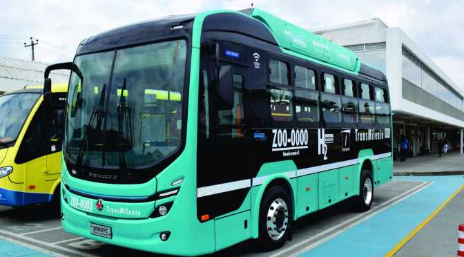 MARCOPOLO ATTIVI, PRIMER BUS EN COLOMBIA QUE SE MOVILIZA A BASE DE HIDRÓGENO
